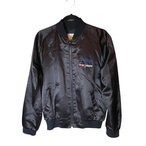 The Leather Works Corvette Satin Men’s Made in USA Bomber Jacket Size Medium